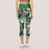 Evergreen Holly Berry Bells Capri Leggings (Rückseite)