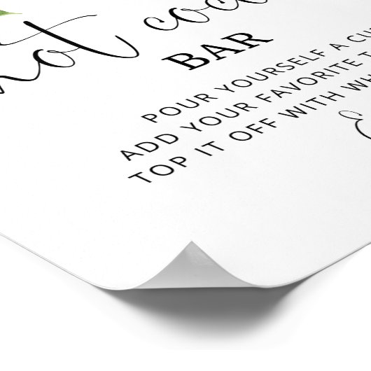 Evergreen Hot Cocoa Bar Poster (Ecke)