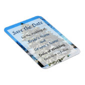 Evergreen im Winter Save the Date Magnet (Rechte Seite)