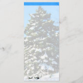 Evergreen im Winter Wedding Menu Menükarte (Rückseite)