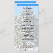 Evergreen im Winter Wedding Program Programm (Vorne/Hinten)