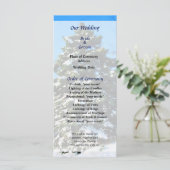 Evergreen im Winter Wedding Program Programm (Stehend Vorderseite)