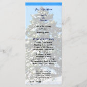 Evergreen im Winter Wedding Program Programm (Vorderseite)