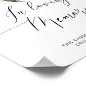 Evergreen in Love Memory Hochzeit Poster (Ecke)