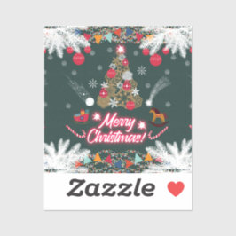 Evergreen Joy of Christmas Aufkleber