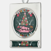Evergreen Joy of Christmas Banner-Ornament Silber (Links)
