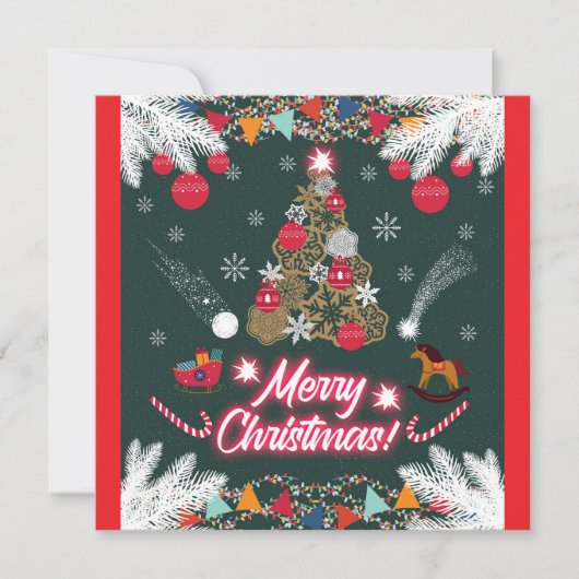 Evergreen Joy of Christmas Feiertagskarte (Vorderseite)