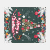 Evergreen Joy of Christmas Fleecedecke (Vorderseite (Horizontal))