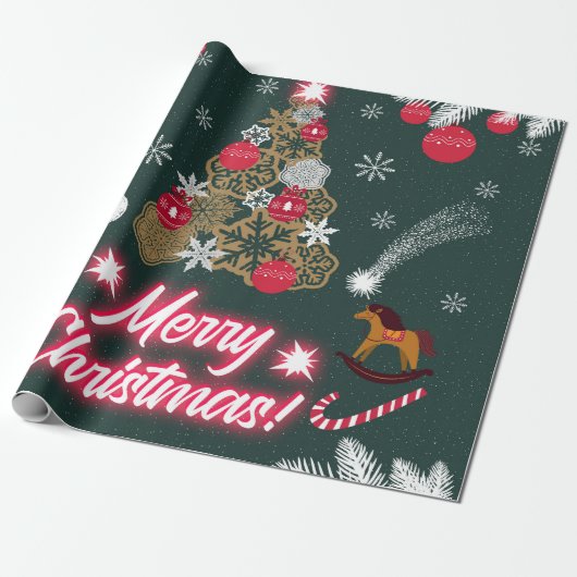 Evergreen Joy of Christmas Geschenkpapier (Ungerollt)