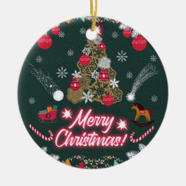 Evergreen Joy of Christmas Keramik Ornament