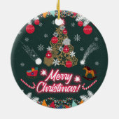 Evergreen Joy of Christmas Keramik Ornament (Hinten)