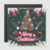 Evergreen Joy of Christmas Magnetkarte (Vorne/Hinten)