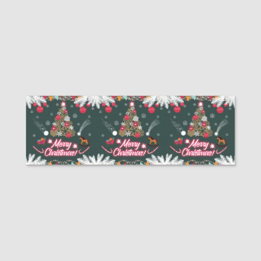 Evergreen Joy of Christmas Namensschild (Vorderseite)