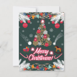 Evergreen Joy of Christmas RSVP Karte