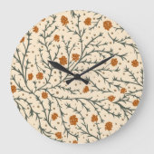 Evergreen Kisses Under the Mistletoe Heart Große Wanduhr (Vorderseite)