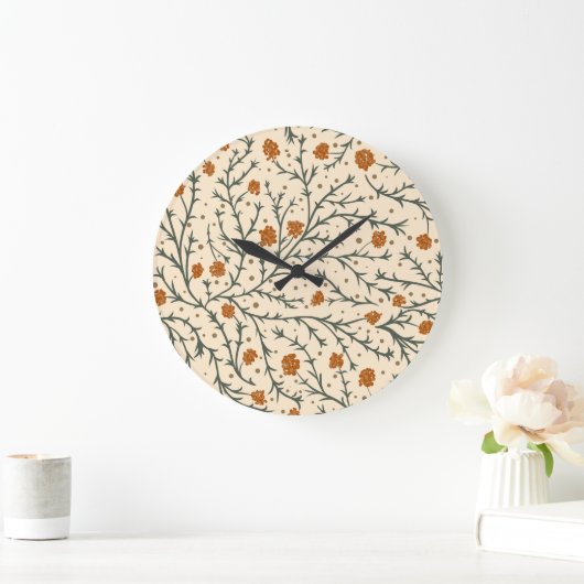 Evergreen Kisses Under the Mistletoe Heart Große Wanduhr (Zuhause)