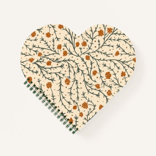 Evergreen Kisses Under the Mistletoe Heart Notizblock (Vorderseite)