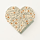 Evergreen Kisses Under the Mistletoe Heart Notizblock (Rückseite)