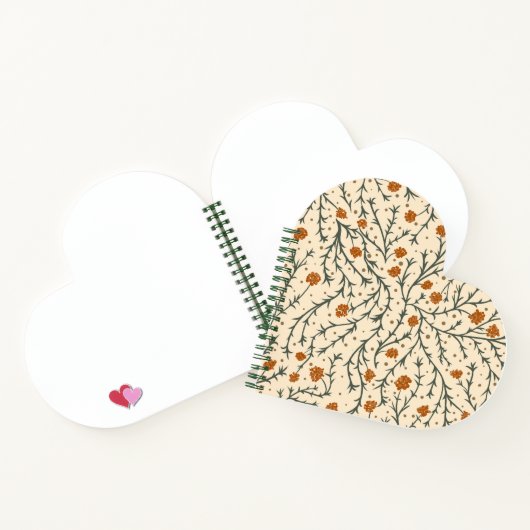 Evergreen Kisses Under the Mistletoe Heart Notizblock (Innenseite)