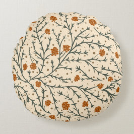 Evergreen Kisses Under the Mistletoe Rundes Kissen