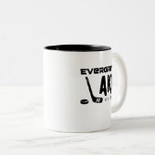 Evergreen Lake, Colorado Hockey, Zweifarbige Tasse (VorderseiteRechts)