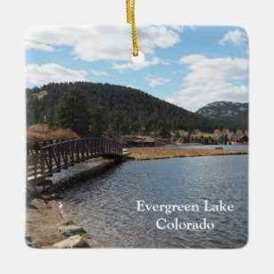 Evergreen Lake in Evergreen, Colorado Keramikornament