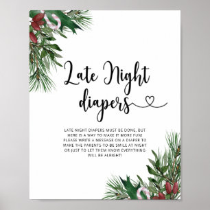 Evergreen Late night diaper game Poster