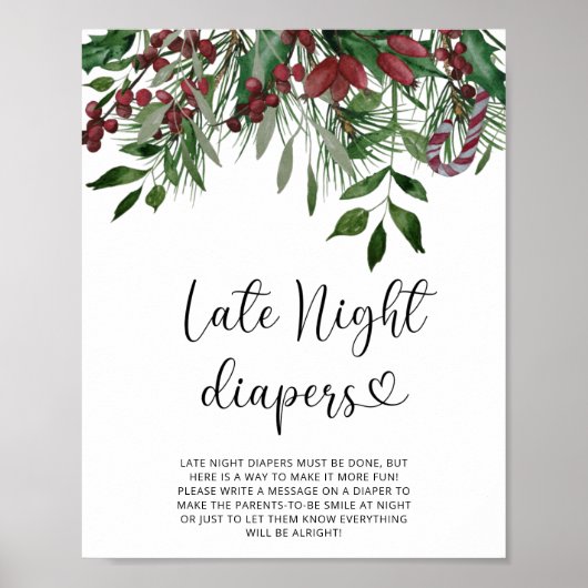 Evergreen Late night diaper game Poster (Vorne)