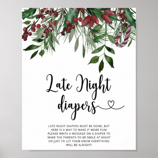 Evergreen Late night diaper game Poster (Vorne)