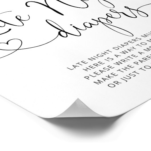 Evergreen Late night diapgame Poster (Ecke)