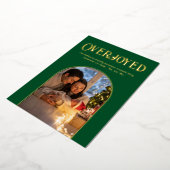 Evergreen Luxe Baby Birth Ankündigung Foto (Gedreht)