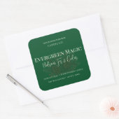 Evergreen Magic Christmas Candle Label | Custom Quadratischer Aufkleber (Umschlag)
