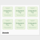 Evergreen Magic Christmas Candle Label | Custom Quadratischer Aufkleber (Blatt)