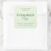 Evergreen Magic Christmas Candle Label | Custom Quadratischer Aufkleber (Tasche)