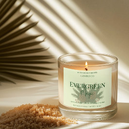 Evergreen Magic Christmas Candle Label | Custom Quadratischer Aufkleber