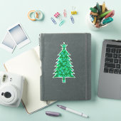 Evergreen mit Snowflakes Weihnachtsbaum Aufkleber (iPad Hülle)