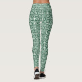Evergreen mit weißem Crochet Lace-Muster Leggings (Rückseite)