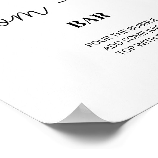 Evergreen Mom-osa Bar signiert. Wintermomosa-Bar Poster (Ecke)