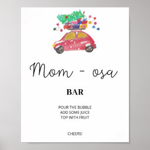 Evergreen Mom-osa Bar signiert. Wintermomosa-Bar Poster