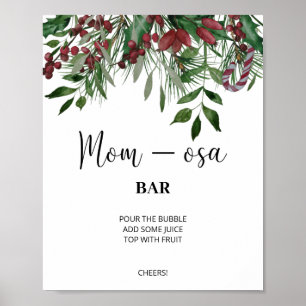 Evergreen Mom-osa Bar signiert. Wintermomosa-Bar Poster