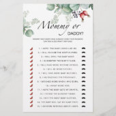 Evergreen Mommy oder Daddy Baby Dusche Spiel (Vorderseite)