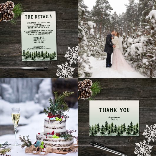 Evergreen Mountain Forest Green Black