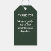 Evergreen Mountain Forest Green Black Geschenkanhänger (Rückseite)