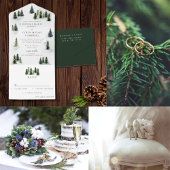 Evergreen Mountain Glen White Green Black Begleitkarte