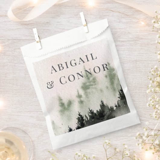 Evergreen Mountain Mist Rustikaler Winter White Gr Geschenktütchen (Ausgeschnitten)