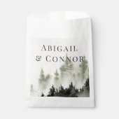Evergreen Mountain Mist Rustikaler Winter White Gr Geschenktütchen (Vorderseite)