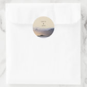 Evergreen Mountain Mist Wedding Party Liebhaber Runder Aufkleber (Tasche)