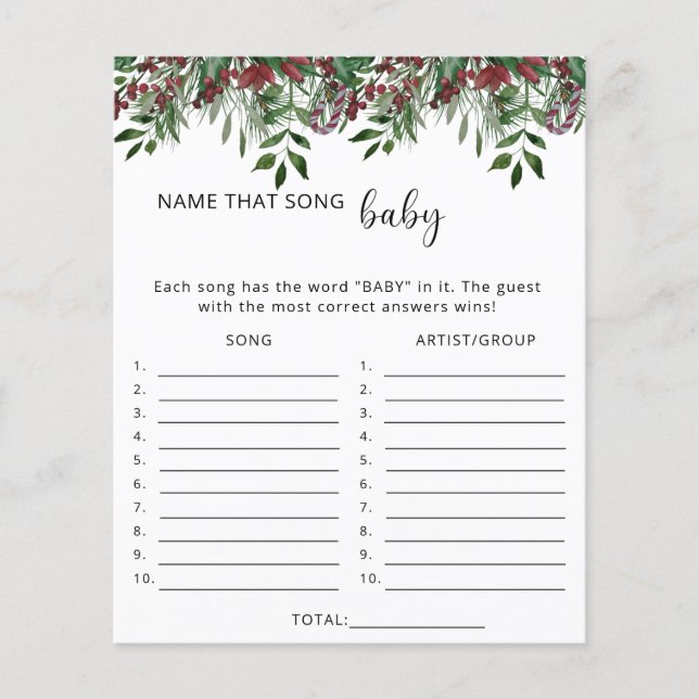 Evergreen Name - das Gesangsbaby Dusche-Spiel (Vorderseite)