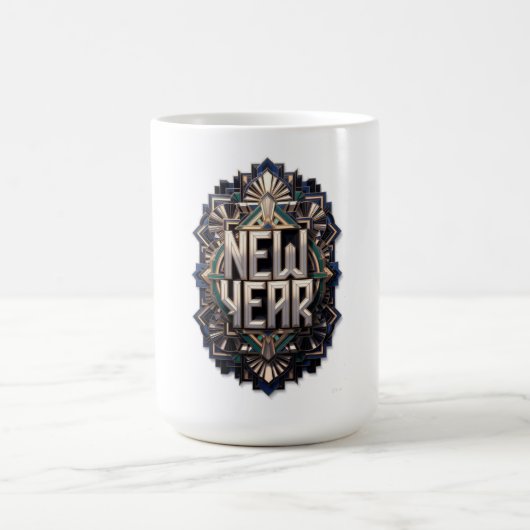 Evergreen New Year T-Shirt, Premium Art Kaffeetasse (Mittel)