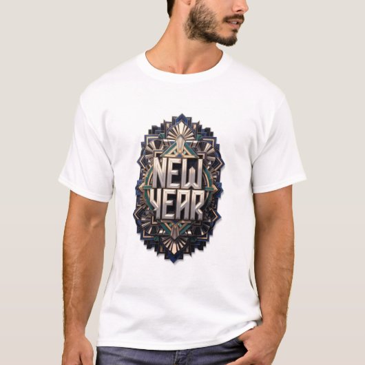 Evergreen New Year T-Shirt, Premium Art T-Shirt (Vorderseite)